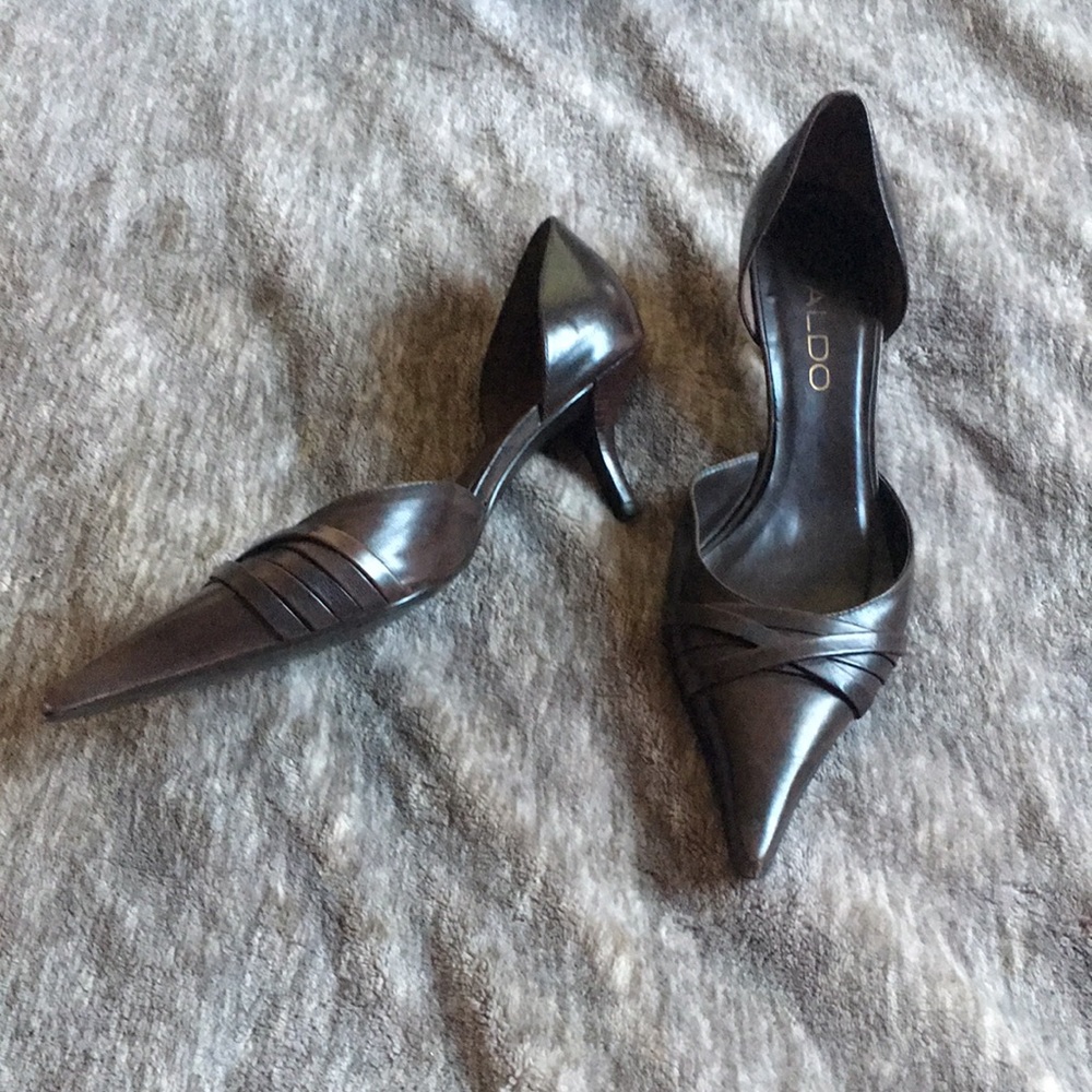 Brown Aldo Kitten Heels
